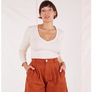 NEW Big Bud Press Trouser Shorts - Burnt Terracotta (SM)